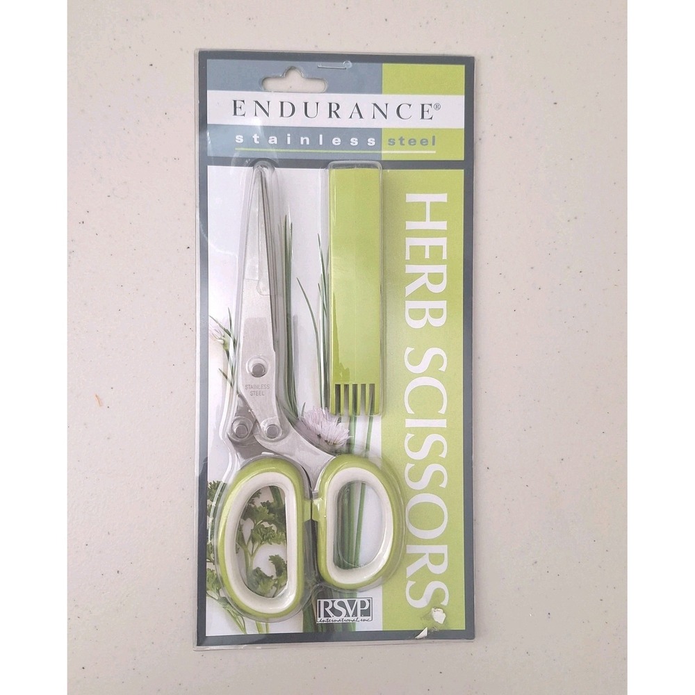 Herb Scissors Set, Kitchen Scissors with 5 Blades and Cover, Multipurpose Cuttin
